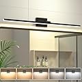 VOLISUN Modern Bathroom Vanity Light 48 inch, Rotatable, 30W Dimmable 5CCT Led Bathroom Light Fixture Over Mirror, Black Bar Vanity Light for Bathroom Mirror Cabinets-ETL Certificated