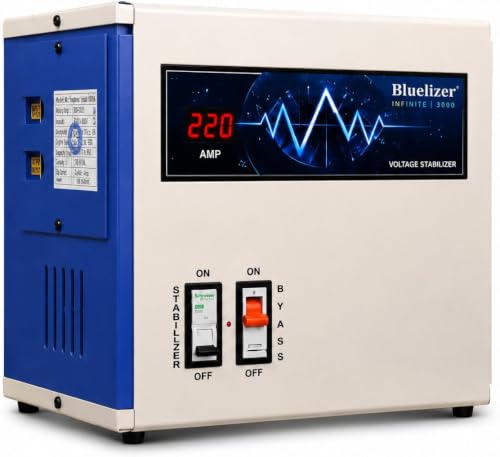 Image of 5 KVA Mainline Stabilizer Working Range (130 V - 300 V) with Digital Ampere Display | Copper Wired | Wall Mounted | Intelligent Voltage Protection | 2 Year Warranty | Legendary Series
