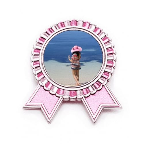 Broche vague de plage Ellie Yao Sea Back Sight Badge Rose en Métal Taille M