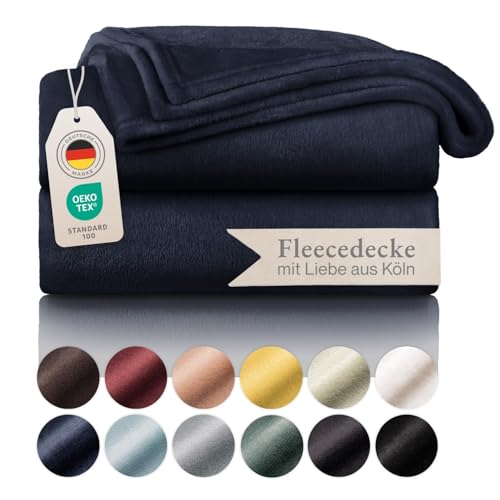 Blumtal Kuscheldecke flauschig - Oeko-TEX zertifizierte Fleecedecke 150x200 cm - weiche Wohndecke 150x200 cm - Decke Couch Wohn- & Kuscheldecke -...