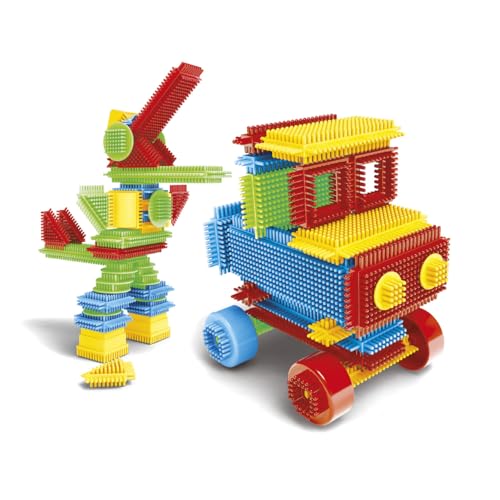 TACHAN - Set de 150 Bloques de Pinchos para Construir - Piezas Texturizadas y Encajables para Crear Figuras - Juguete Educativo para Creatividad y Motricidad Fina (CPA Toy Group 703T01046)