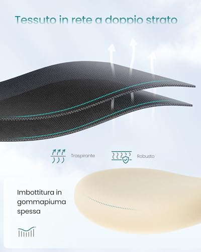 Sedia da Ufficio Ergonomica, Sedia da Scrivania Computer, Poggiatesta e Supporto Lombare Regolabili, Portata Fino a 150 kg, Regolabile in Altezza, Nero Inchiostro OBN066BH01 - Sedia gaming - Immagine 5