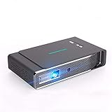 YCQY Mini proyector DLP Proyector 1280x800dpi 3800 lúmenes 3D Full HD 1080P Inalámbrico misma pantalla Proyector LED...