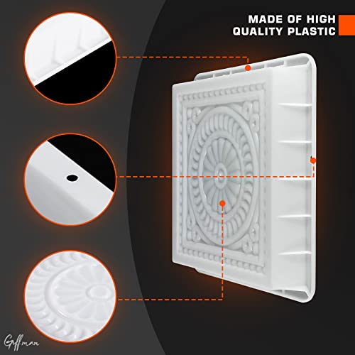 Stepping Stone Molds for Concrete Reusable - DIY Stepping Stone Kit Garden Plastic Molds Concrete Mold Square Bit Stepping Stone Molds - Paver Molds for Concrete Landscape Bricks Stone Pavers - Thumbnail 3