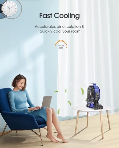 Portable-Fan-Rechargeable-10400mAh-Battery-Operated-Powered-Fan-Outdoor-Camping-Fan-with-Light-Hook-tent-fan-Personal-USB-Desk-Fan-for-Bedroom-Table-Home-Office-Tent-Travel