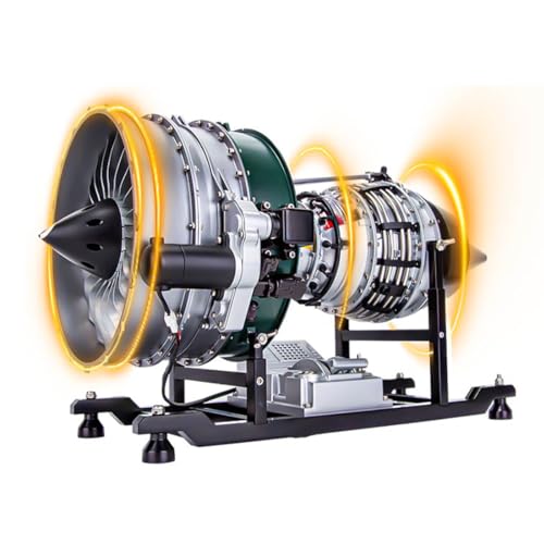 Helixsun Turbofan Engine - 1/10 Full Metal Dual-Spool Jet Engine Model Mechanical Toy - Build Your Own That Works (1000+pcs)