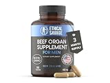 Beef Organ Supplement for Men | Grass-Fed Testicle, Blood, Liver, Heart & Bone Marrow | Primal Energy, Stamina...