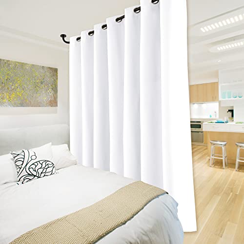 Nicetown Full Shading Curtains For Patio Door, Super Heavy-Duty Thermal Backing Sliding Glass Door Drape, Privacy Assured Window Treatment(1 Panel, 100 Inches W X 84 Inches L, Pure White) #TOP5