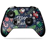 Gaming Skin Compatible with Microsoft Xbox One X Controller - Merry Christmas - Premium 3M Vinyl Protective Wrap Decal Cover - Easy to Apply | Crafted in The USA by MightySkins