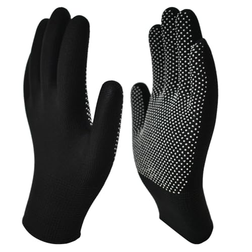 Image of Golden Beads 2 Pairs Adult Fingerless or Full Finger Magic Rubber Grip Gripper Driving Gloves From Undercover (1)