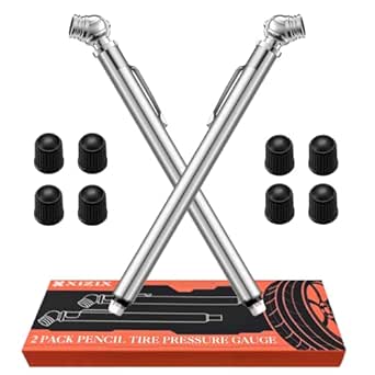 Amazon.com: 2Pcs Pencil Tire Pressure Gauge for Cars, [10-75PSI, ±2% ...