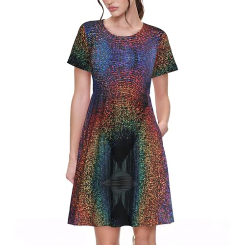 Robe d'été décontractée à col rond pour vos balades ensoleillées