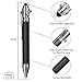 Cool Hand 4.9'' Carbon Fiber Bolt Action Pen with Retractable Stylus Tip for Any Touch Screen, Ballpoint Ink Refillable, Compact Size, Skelton Out Deep Pocket Clip (Carbon Fiber Silver)