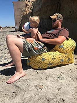 Inflatable Lounger Chair with Portable Carry Bag for Various uses (U-Banana Chair)