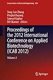 Proceedings of the 2012 International Conference on Applied 