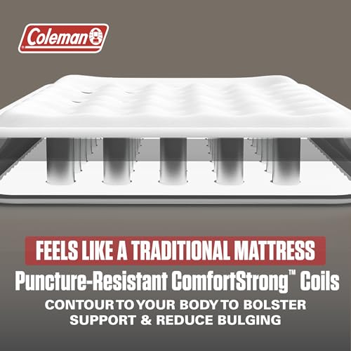 Image of Coleman 10 inch Quickbed 4-N-1 Air Mattress | Converts Between Twin and King Size | for Indoor and Outdoor Use