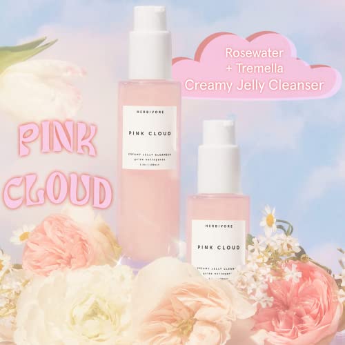 Herbivore Pink Cloud Creamy Jelly Cleanse – Hydrating Face Wash + Makeup Remover, Vegan, 50Ml / 1.7 Oz #TOP1