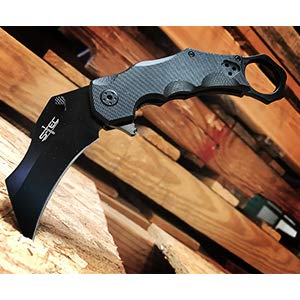 S-Tec 7.25" Karambit W/ G10 Handle & Quick Deploy Sheath #TOP1