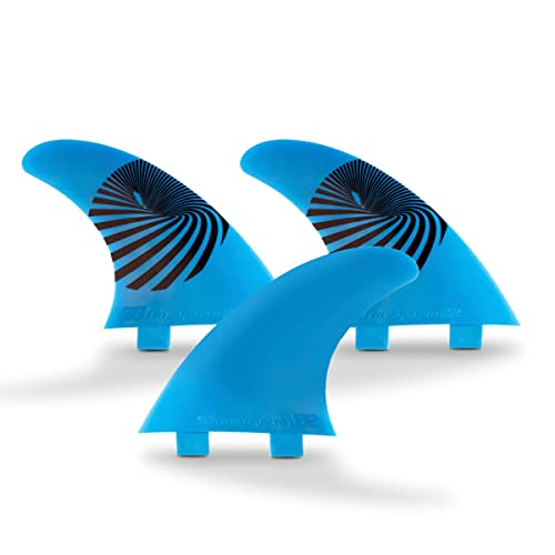 E8 FIN SYSTEM - Pack de 3 Quillas para Tabla de Surf FCS - Aletas de Talla A2 | M - Incluye Accesorio como Llave para Cambiarla - Set Ecológico - Color Azul