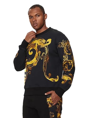 Versace Jeans Couture Black Baroque Print Sweatshirt-