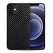 Produktbild doupi UltraSlim Hlle kompatibel fr iPhone 12 / iPhone 12 Pro (6,1 Zoll), Carbon Fiber Look Ultra Dnn Handyhlle Cover Bumper Schutz Schale Hard Case Schutzhlle, Kohlefaser Optik schwarz