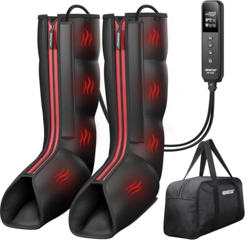 Image of CINCOM Leg Massager with Heat and Compression for Circulation and Pain Relief Foot and Leg Massager Birthday Gifts for Women Men