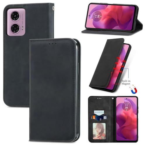 Cracedily Coque pour Motorola Moto E14 / G24 / G04 / G04s /G24 Power Pochette, Etui Protection Housse Premium en Cuir PU, Etui à Rabat Pochette de...