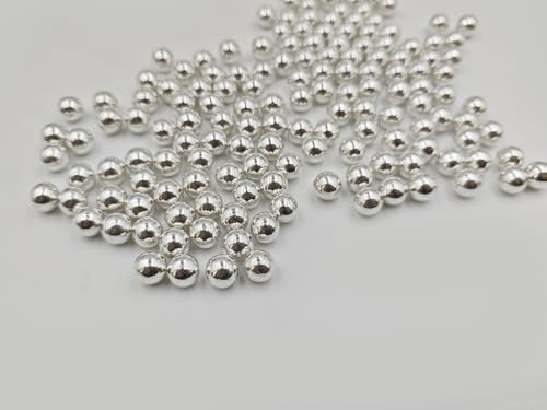 Silver Pearl Sugar Sprinkles 4.23 oz, 10mm Candy Pearls Ideal for Baking, Cake and Cupcake Toppers, Cookie Decoration, Ice Cream Topping, Wedding Shower Valentines Halloween Christmas