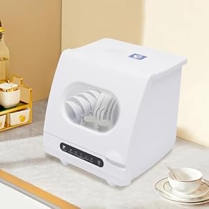 Portable Countertop Dishwasher Compact Dishwasher with 5 Washing Programs,Leak-Proof Dry Dishwasher for Houses,Apartments,Dorms