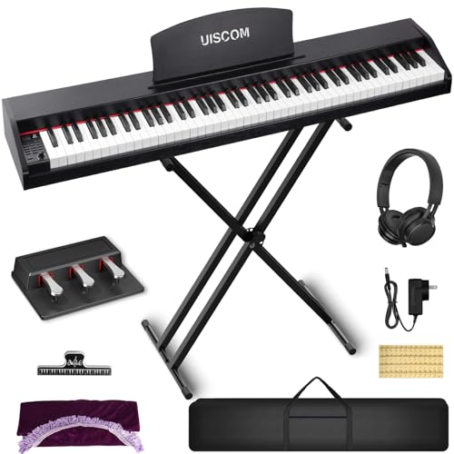UISCOM 88 Key Digital Piano Keyboard for Beginners - Full