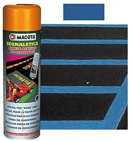 StickersLab - MACOTA SEGNALETICA vernice spray per segnaletica stradale - 500 ML - 6 TINTE (Blu)