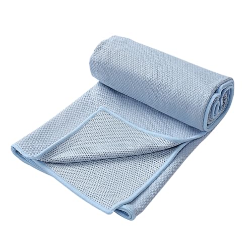 AIMALL Non-Slip Yoga Towel with Diamond Grid, 72" x 24.8" (183x63cm), Ultra-Soft & Quick-Dry, Microfiber Exercise Mat Cover for Pilates, Gym & Hot Yoga