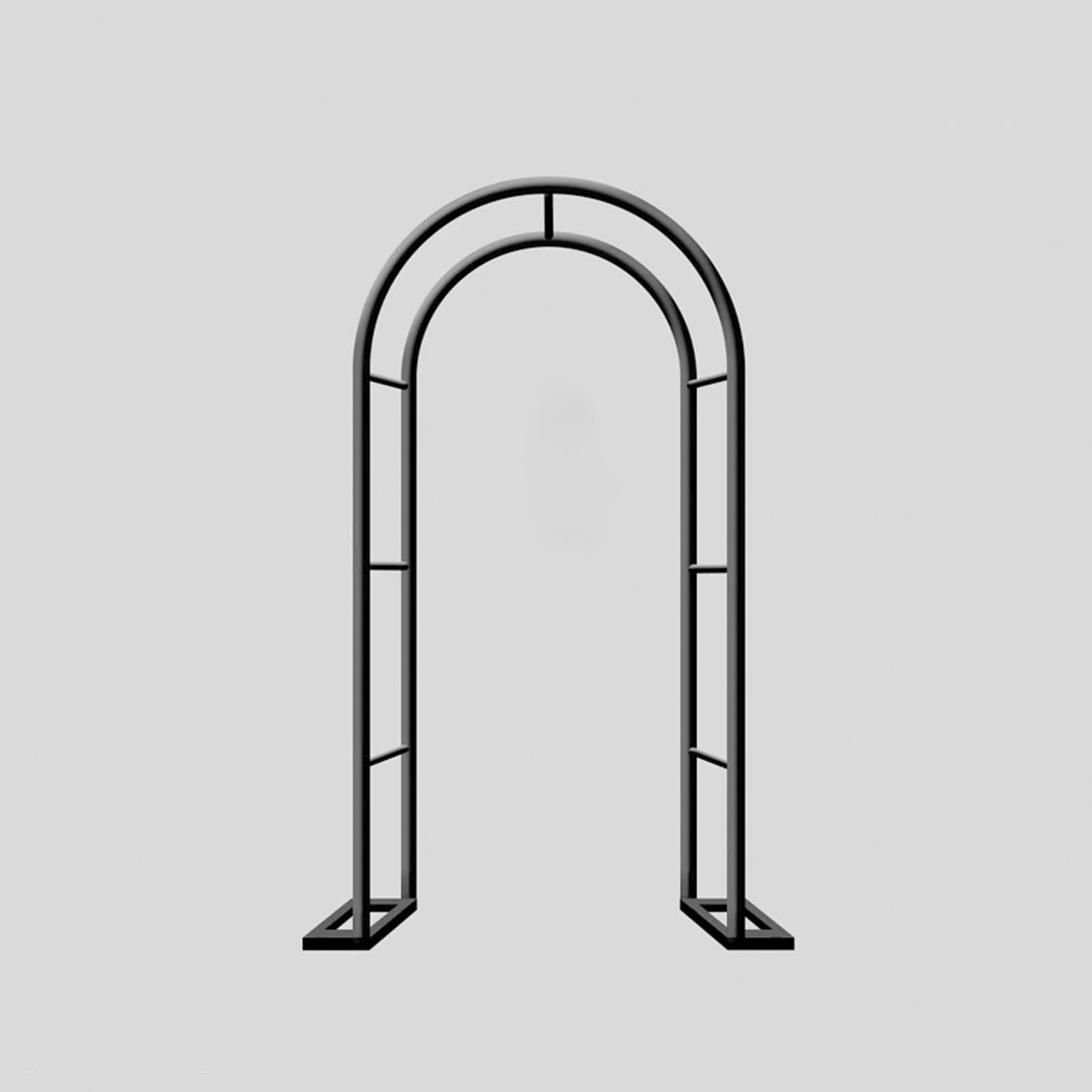 Forte arco da giardino in acciaio per piante rampicanti, ampio traliccio da esterno con larghezza regolabile 80-350 cm, pergola nuziale, pergolato rotondo per viti