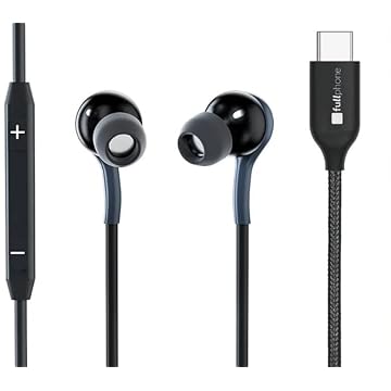 Fone de Ouvido com fio Fullphone Type C com microfone e controle de Volume ouvir Música Para iPhone 15 Pro Max Xiaomi note 10/11/12/12Pro Samsung S20 FE/S21/S22/S23/S24 e mais