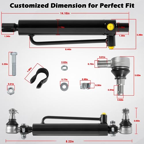 image for Bonbo D128454 D84800 234447A1 New Power Steering Cylinder with Castle 