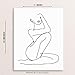 Sincerely, Not Abstract Woman's Body Shape Wall Art Print Line Drawing Female Poster UNFRAMED Minimalist Fashion Artwork for Bathroom, Living Room, or Bedroom Decor (11