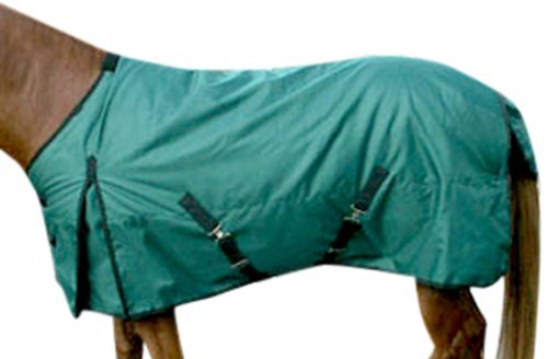 Couverture d'extérieur pour cheval imperméable et coupe-vent avec protège-ventre vert chasseur 74