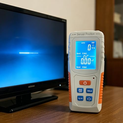 Probador de radiación electromagnética portátil para un análisis seguro de espacios y oficinas 5