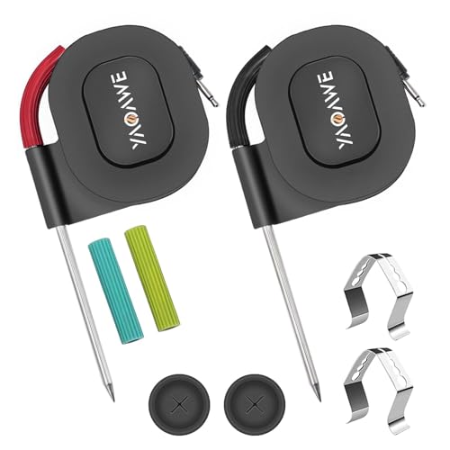 2-Pack Meat Temperature Probe Replacements for Weber iGrill Pro, Compatible with Genesis, Spirit Gas and SmokeFire Pellet Grills, 2.5mm Plug Sensors for Weber Connect Smart Grilling Hub