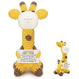 Zetckzilv Giraffe Gifts for Women Men Friend Coworkers Besite Giraffe Stuffed Animals Cute Handmade Positive Crochet Giraffe Encouragement Uplifting Gift for Birthday Graduation
