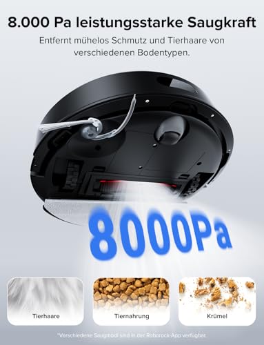 roborock Q7 L5 Saugroboter, Dual Anti-Tangle System, 8.000 Pa HyperForce Saugkraft, Präzise Navigation, Smart No-Go Zone, Einstiegsleistung, Perfekt für Haustierbesitzer (Schwarz) 3