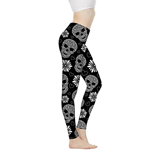 Legging de sport extensible taille haute pour femme avec motif tournesol Coloranimal