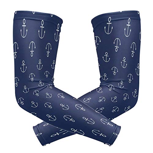 MontoJ Ancre Bleu Foncé Housse de Protection Soleil Brassard Refroidissement