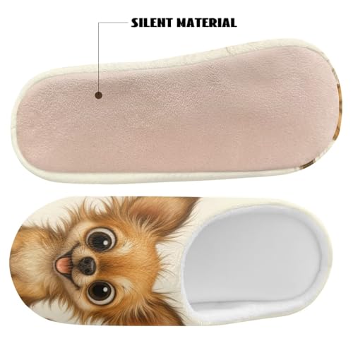 Women's Cute Dog Slippers Soft Warm Memory Foam Full Toe Slip-on Slippers Indoor House Shoes4