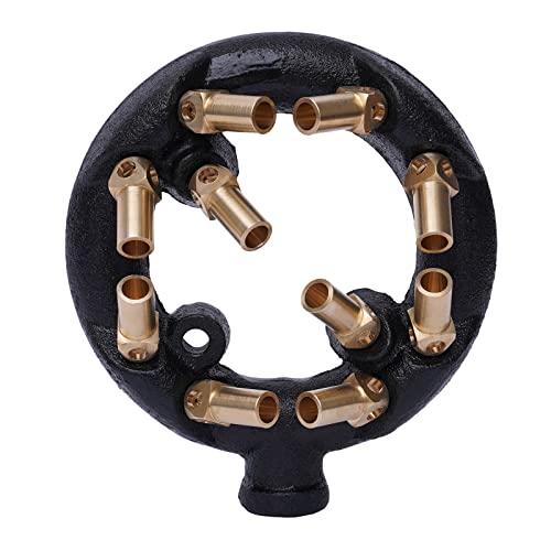 TFCFL 10/20/23/32 Tips Natural Gas Jet Burner, Round Shape Nozzle Jet Cast Iron Body with Brass Tips for Chinese Wok Range Grilling Stir Fry – Bild 6