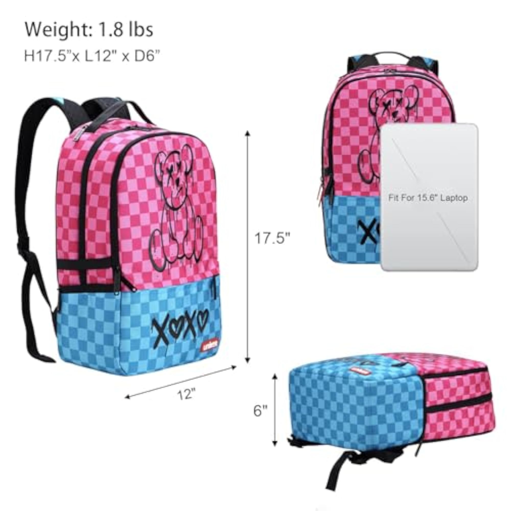 Laptop Backpack with USB Port for Work and School