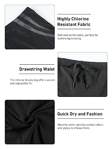 Image of Men's Square Leg Swimming Jammer Shorts UPF50+,Men Swimsuit Swim Jammers Fabric Shape Retention