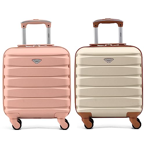 Flight Knight Set of 2 Lightweight 4 Wheel ABS Hard Case Suitcases Cabin Carry On Hand Luggage Approved for Over 60 Airlines Including easyJet, Jet2 & Maximum Size for Ryanair (Priority) 55x40x20cm