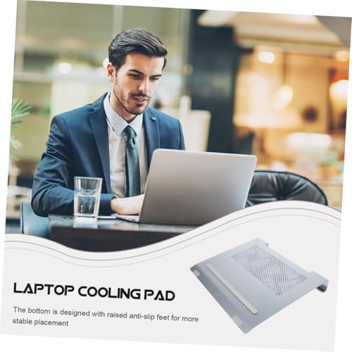 Base enfriadora para laptop con ventiladores, gris miniatura 4
