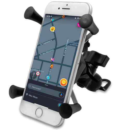 Suporte Universal Moto Com Carregador Usb Garra X Celular Moto Seguro Articulado Multifuncional Resi